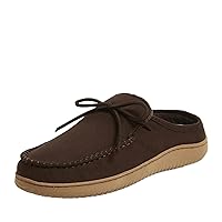 Dearfoams Men's Fowler Moc Toe Clog with Tie Indoor Outdoor Supportive House Shoe Slipper