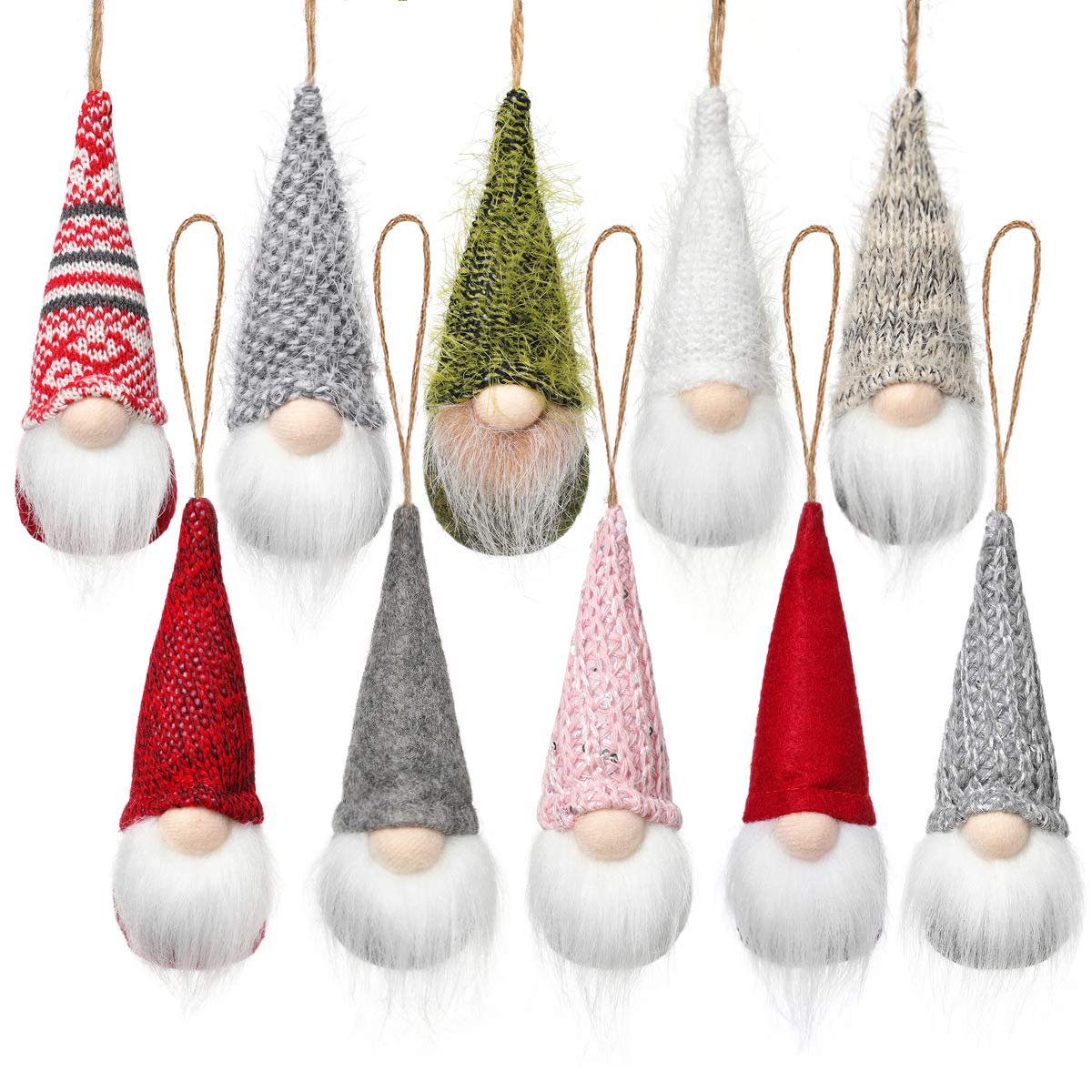 Mua Christmas Tree Hanging Gnomes Ornaments Set of 10, Swedish ...