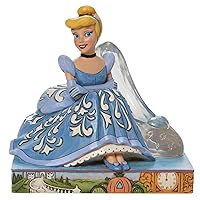 Enesco Jim Shore Disney Traditions Cinderella with Glass Slipper Figurine, 5.39 Inch, Multicolor