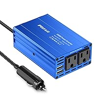 PiSFAU 300W Power Inverter 12V DC to 110V AC Car Plug Adapter Outlet Converter with 4.2A Dual USB AC car Charger for Laptop Computer,Road Trip Essentials Camping Accessories