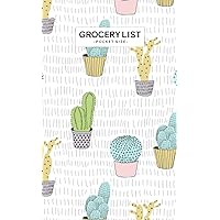 Pocket Grocery List: Organized by Category Section Making It Easy to Jot Items Down as Well as Find Them 11 Essential Categories Small Size for Purse Cute Gift for Colorful Cactus Lover
