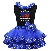 Petitebella Memorial Day USA Honor The Fallen Petal Skirt Outfit Nb-8y