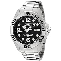 Invicta Men's 0442 Pro Diver Black Dial Stainless Steel Swiss Quartz Watch