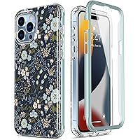 Esdot for iPhone 15 Pro Case with Built-in Screen Protector,Ultimate Durable Cover with Fashionable Designs for Women Girls,Stylish Protective Phone Case 6.1