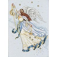 Dimensions Needlecrafts 6711 Counted Cross Stitch, Twilight Angel , Gold, By the yard