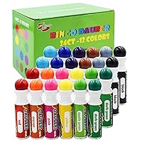 Yuanhe Bingo Daubers Dot Markers - Mixed Colors Set of 24 Pack-12Colors