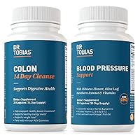 Colon 14 Day Cleanse and Blood Pressure Support with Fiber, Herbs & Probiotics, Hawthorn, Hibiscus Flower, Supports Gut and Circulatory Health