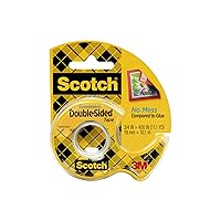 Scotch Double Sided Tape, 3/4 in x 400 in, 1 Dispenser/Pack (667)