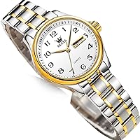 OLEVS Luxury Ladies Watches,Women's Watch with Day and Date,Female Watch for Small Wrist,Gold Stainless Steel Watches for Women,Easy Read Ladies Wrist Watches Waterproof（Adjustable Strap