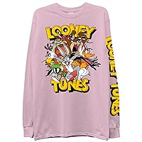 Looney Tunes Mens Classic Shirt Marvin Long Sleeve Tee - Space Jam 90’s Long Sleeve T-Shirt