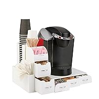Mind Reader Single Serve Coffee Pod Drawer and Cup Condiment Set, 36 Pod Capacity, 5.35