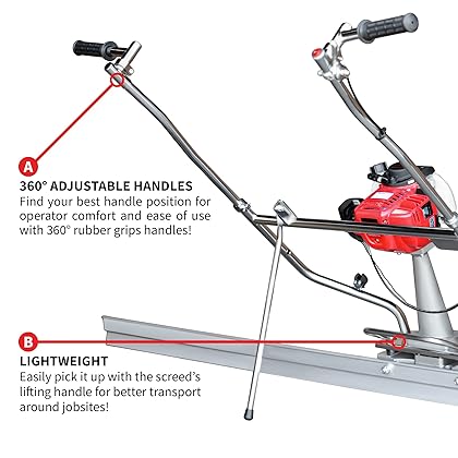 TOMAHAWK Power Screed Concrete Finishing Tool with 12ft, 8ft, and 4ft Blades Bull Float Honda GX35