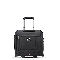DELSEY Paris Helium DLX Softside Luggage Under-Seater with 2 Wheels, Black, Carry on 16 Inch