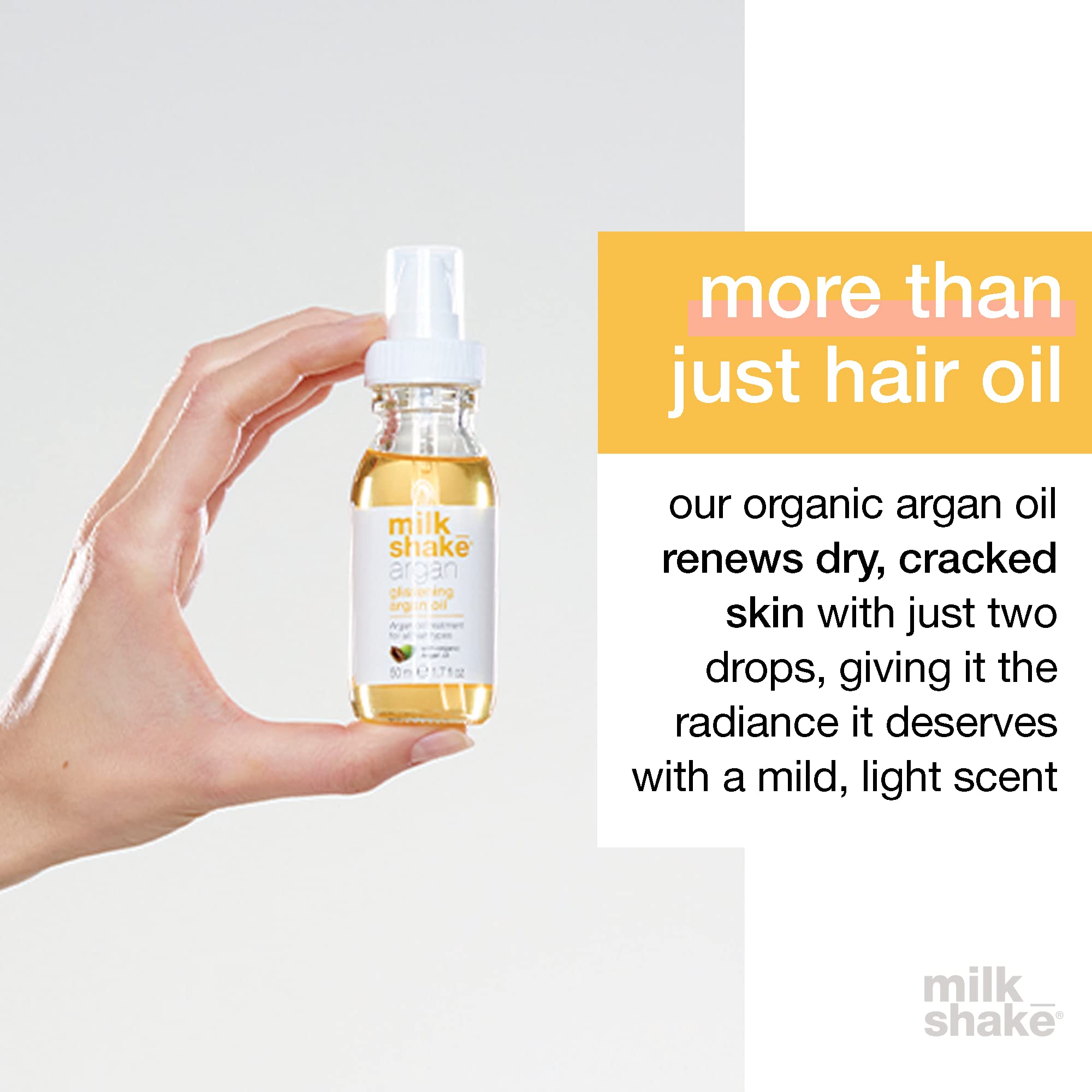 milk_shake Glistening Argan Oil - Argan Hair Oil for Dry Damaged Hair