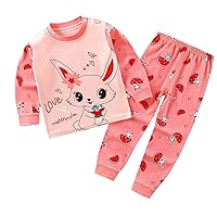 Boys3t Clothes Newborn Baby Boys Girls Long Sleeve Cartoon Tops Pj’s Pants Sleepwear Pajamas 18 Month Old Fleece