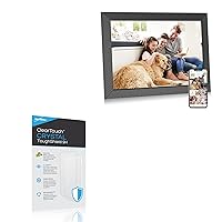 BoxWave Screen Protector Compatible With FULLJA Large Digital Picture Frame 19 in - ClearTouch Crystal ToughShield 9H (2-Pack), Clear 9H Tough Flexible Film Screen Protector