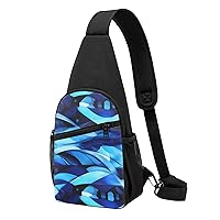 BREAUX Abstract World Map Casual Crossbody Chest Bag, Lightweight Shoulder Backpack, Women'S, Men'S Hiking Outdoor Backpacks