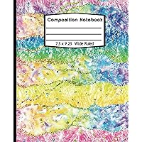 Composition Notebook: Multicolor Glitter Writing Exercise Book For Kids: Write Your notes, Ideas, Ink, and Imagination,wide ruled, 110 Pages, ... Stocking Stuffers, School, Party Bag items