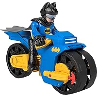 Fisher-Price ​Imaginext DC Super Friends Batman Toys, XL Batcycle & XL Batman Figure, Each 10 Inches, for Preschool Kids Ages 3+ Years