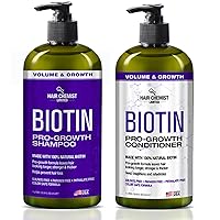 Biotin Pro-Growth Shampoo & Conditioner Set - Includes 33.8oz Shampoo & 33.8oz Conditioner
