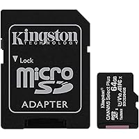 Kingston 64GB Canvas Select Plus microSDXC Card | Up to 100MB/s | A1 Class 10 UHS-I | with Adapter | SDCS2/64GB