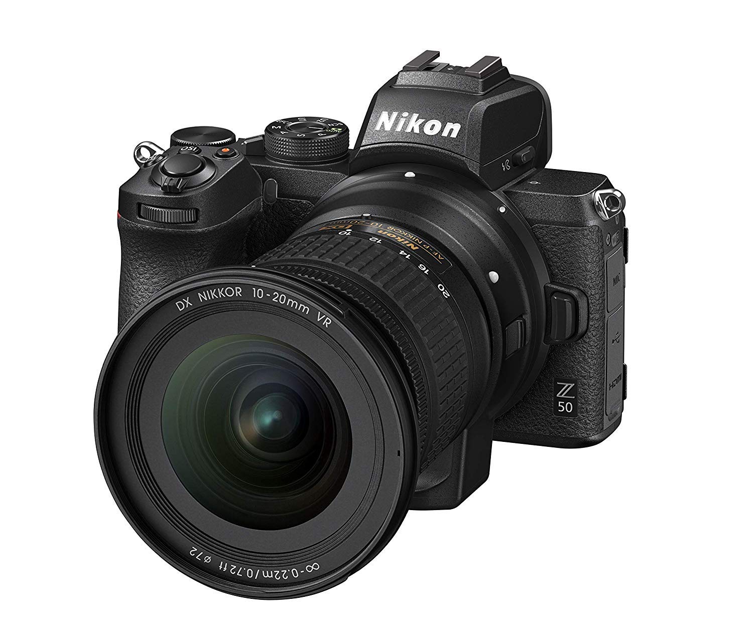 Nikon Z50 + FTZ Mirrorless Camera Kit (209-point Hybrid AF, High Speed Image Processing, 4K UHD Movies, High Resolution LCD Monitor) VOA050K003