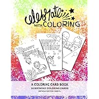 Celebrate with Coloring: Birthday Coloring Card Book