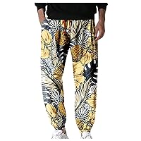 Mens Casual Pants,Oversize Baggy Drawstring Pant Multi Pocket Stretch Elastic Waist Fashion Trousers