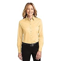 Port Authority Ladies Long Sleeve Easy Care Shirt, Yellow, 6XL