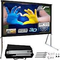 Elite Screens 120-INCH Projector Screen|Outdoor Indoor Movie Screens|16:9 Freestanding Portable Foldable ProjectionStand|Home Theater, OMS120H2