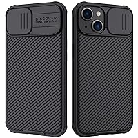 Nillkin for iPhone 14 Plus Case, Slide Camera Cover Case for iPhone 14 Plus Lens Protection[Anti-Scratch Hard PC and TPU] Slim Shockproof Protective Phone Case for iPhone 14 Plus 6.7'' Black