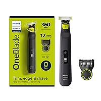 OneBlade 360 Pro Hybrid Electric Shaver & Trimmer, QP6531/70, Black