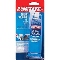 Clear Silicone Sealant, 2.7 fl oz, 1 Pack - 100% Waterproof Sealant for Glass, Ceramic, Wood, Plastic & More