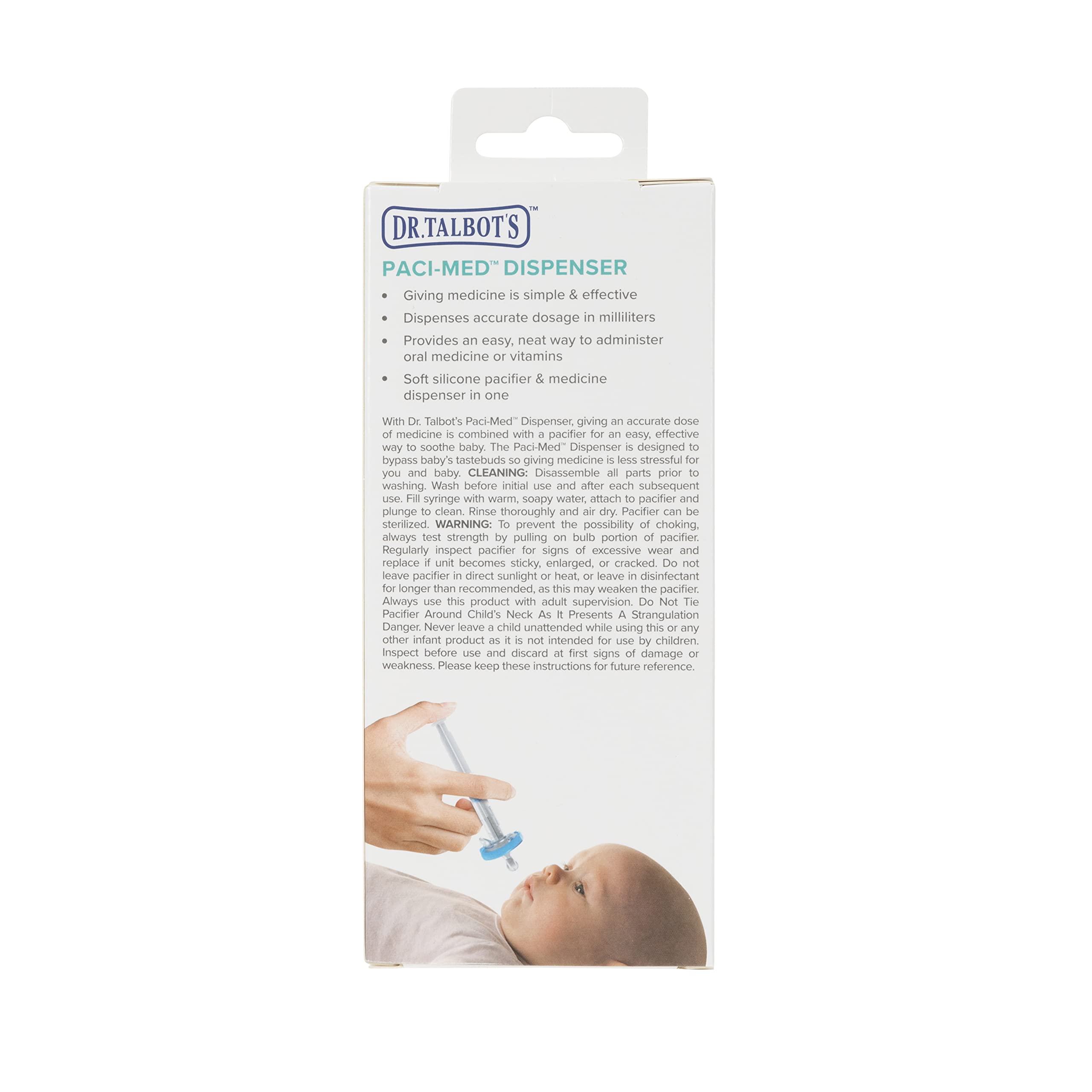 Dr. Talbots Paci-Med Baby Medicine Dispenser - 5ml - BPA-Free - 0+ Months