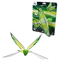 MUKIKIM Self Flying eBird Green Parrot - Electronic Flying Bird Toy Drone. Adjust The Rudder to Make The Flapping Wings Bird Fly Forward and Back to You. 3 Flying Models! No Remote Control Needed