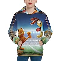 3D Print Unisex Cartoon Cat Pullover Sweatshirt With Pockets For Boys and Girls