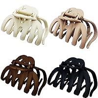 Large Octopus Claw Clips for Thick Hair,Jumbo Spider Hair Clips for Women long Hair, Big Octopus Jaw Clips for Curly Hair,Giant Octopus Clamps 4 Colors Hair Styling Accessories