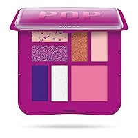 Pupa Milano Make-Up Palette S, 006 Fuchsia, 0.28 oz - 7 Pan Eyeshadow Palette and Blush Palette with Matte, Shimmer Finish - Blendable Velvety Texture - Compact Travel-Friendly - Talc-Free Eye Makeup