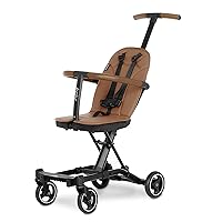 Evolur Cruise Rider Stroller, Lightweight Stroller with Compact Fold, Easy to Carry Travel Stroller, Cognac