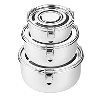 Premium Stainless Steel Food Storage Containers 304 Grade The Original Leak-Proof, Airtight, Smell-Proof - Perfect For Camping Trips, Lunches, Leftovers, Soups, Salads