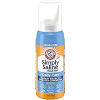 ARM & HAMMER Simply Saline Nasal Care Daily Mist 1.6oz – Instant Relief for Every Day Congestion – One 1.6oz Bottle