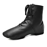 HIPPOSEUS Jazz Dance Boots with Lace up Split Sole Dance Shoes Modern Dance Practice Shoe for Women and Men