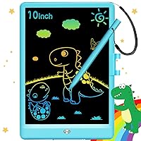 LCD Writing Tablet Doodle Board: 10 Inch Colorful Drawing Tablet Kids Erasable Writing Pad Learning Birthday Gifts for 3 4 5 6 7 Year Old Girls Boys (Blue)