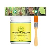 Tree Wound Sealer, Tree Pruning Sealer, Tree Grafting Supplies, Tree Wound Sealer Healing Paste, Bonsai Cut Paste, Pruning Sealer And Tree Wound Dressing for Trees, Shrubs, Roses (1Pcs*100g +1*Brush)