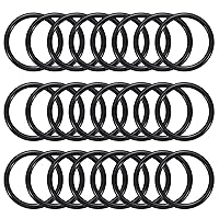 2.2 Inch Dream Catcher Rings, 24 Pcs Plastic Macrame Wreath Floral Round Ring Hoop for Home Car DIY Craft Wedding Wall Hanging Decorations, Black