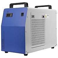 Towallmark Industrial Water Chiller CW5200, 6L Capacity 0.9hp 2.6gpm Water Cooling System for 60W 70W 80W 90W 100W 120W 130W 150W CO2 Laser Engraving & Cutting Machines, Cools 5200 BTU/Hour