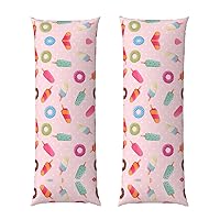 Many Colored ice Cream Print 20x54 inch Body Pillow Case,Hidden Zipper Decor Soft Large Bedding,Couch,Home Gifts