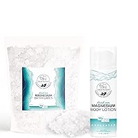 Natural Elephant Ultimate Magnesium Hydration Bundle: Unscented Body Lotion & 5lb Bath Flakes