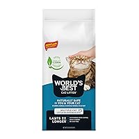 WORLD'S BEST CAT LITTER Multiple Cat Lotus Blossom Scented 32-Pounds - Natural Ingredients, Quick Clumping, Flushable, 99% Dust Free & Made in USA - Floral Fragrance & Long-Lasting Odor Control