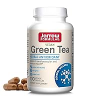 Green Tea 500 mg - 100 Veggie Capsules - Antioxidant Support - 50% Polyphenols - Cardiovascular & Immune Health Dietary Supplement - 100 Servings